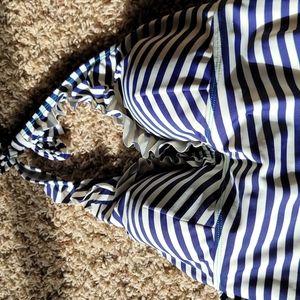 Boden ivory and navy one piece swimsuit